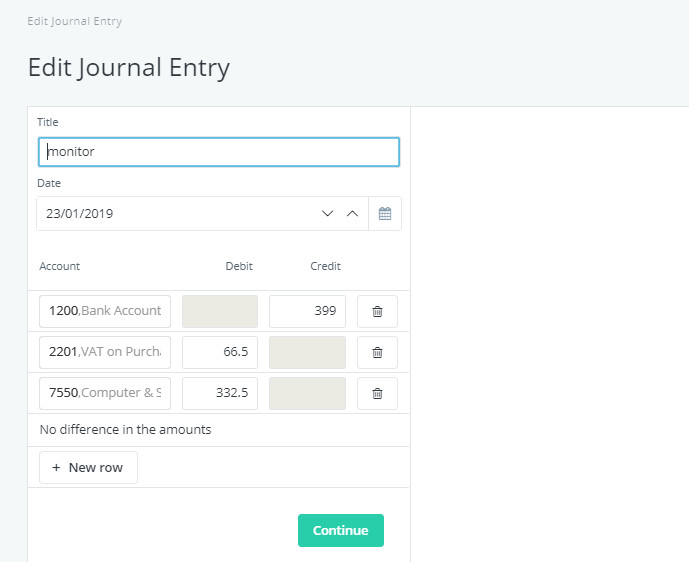 Deleting and editing journal entries Bokio
