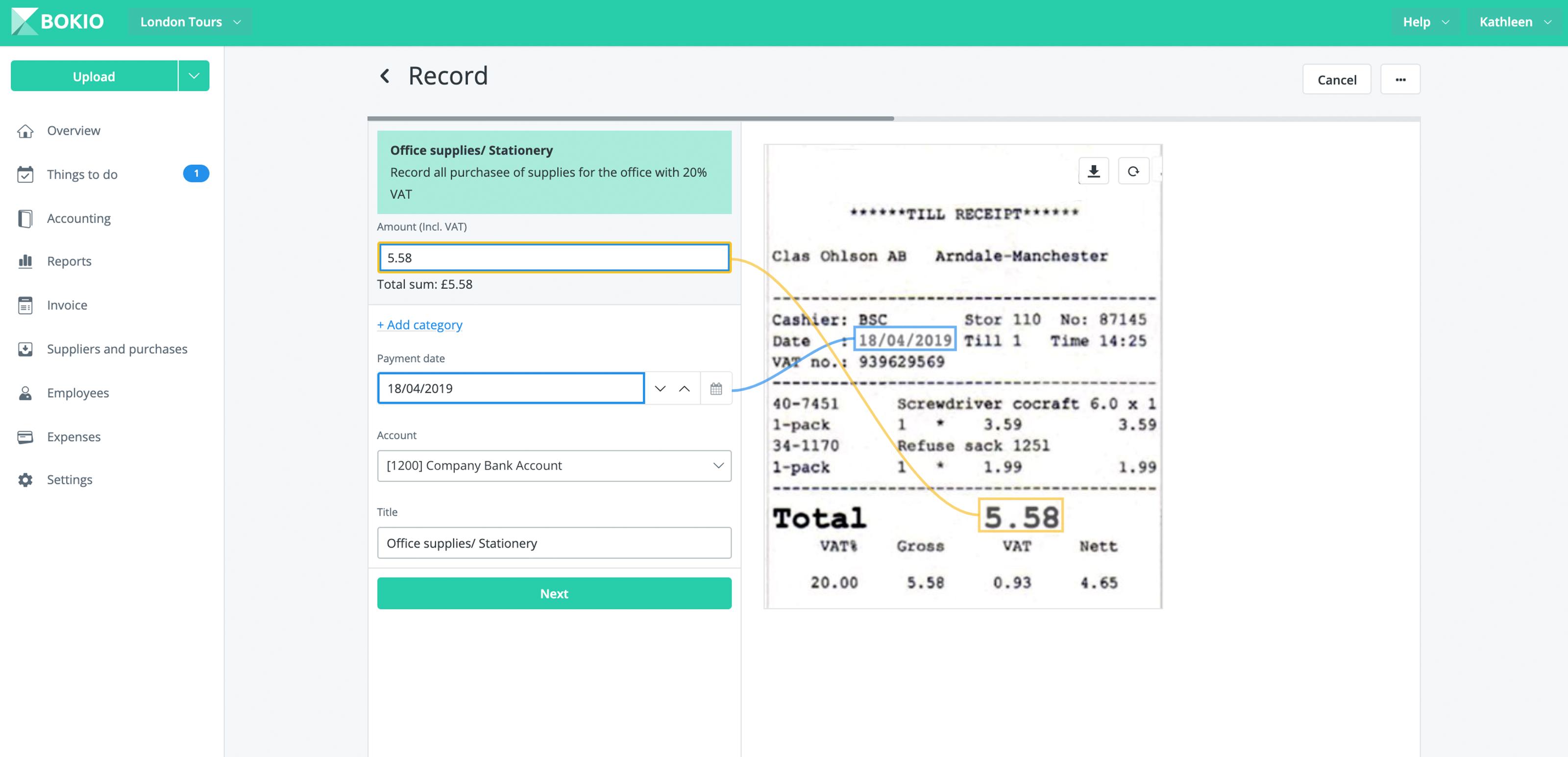 Get started bookkeeping