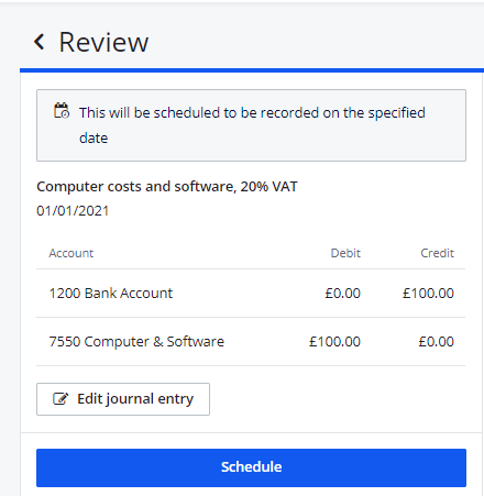review journal entry