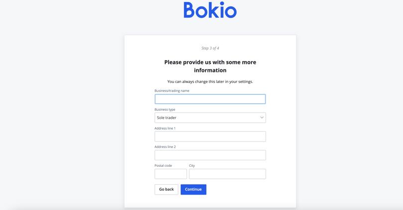 enter company details