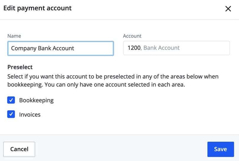 edit payment account details