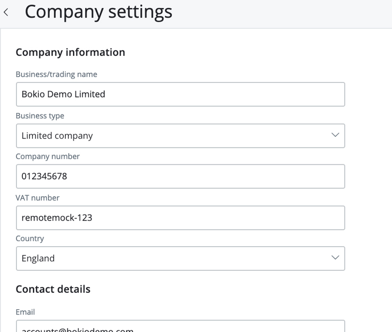 How do I change a company name? Bokio