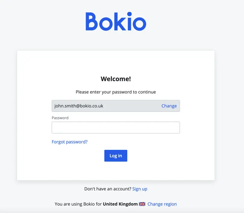 Bokio login