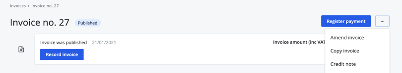 credit an existing invoice