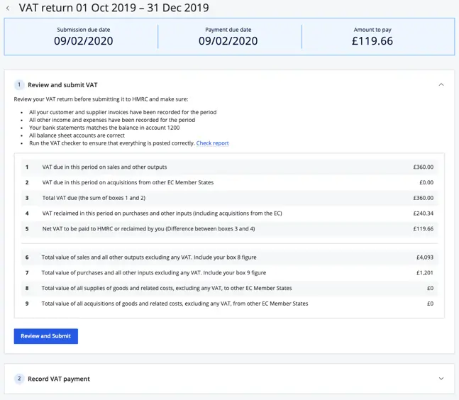 submit VAT Return