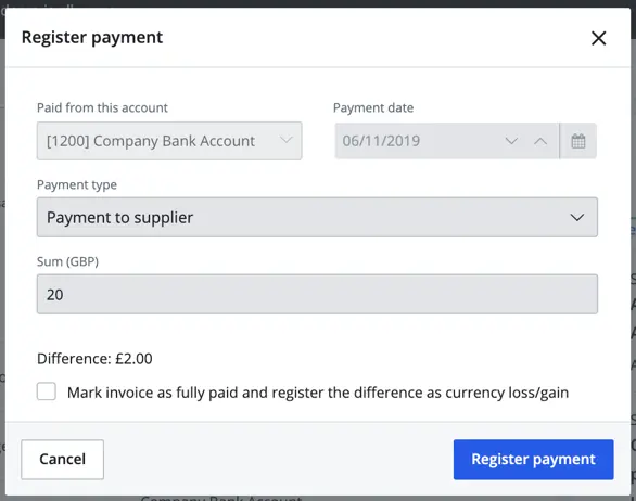 match to supplier invoice