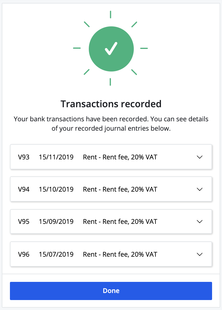 record multiple transactions