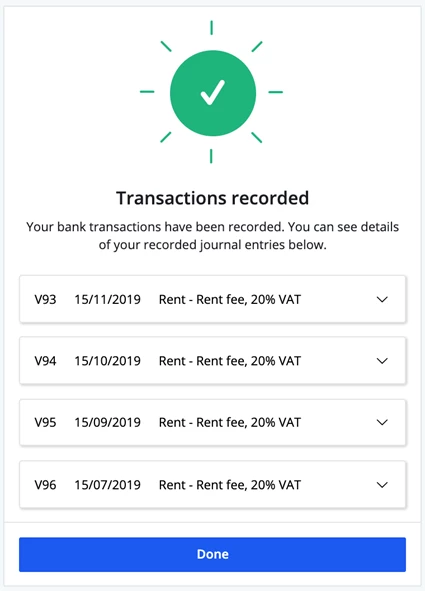 record multiple transactions