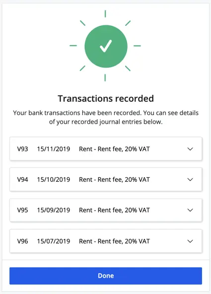 record multiple transactions