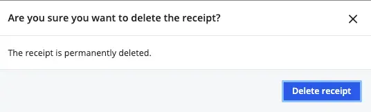 confirm delete receipt