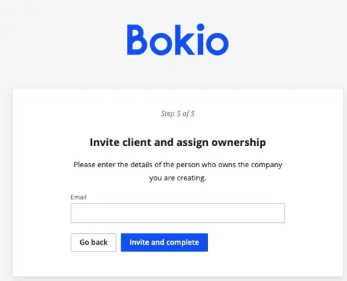 invite client to Bokio