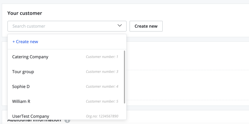 add customer information