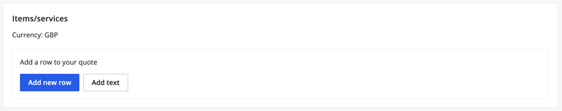 add items or services