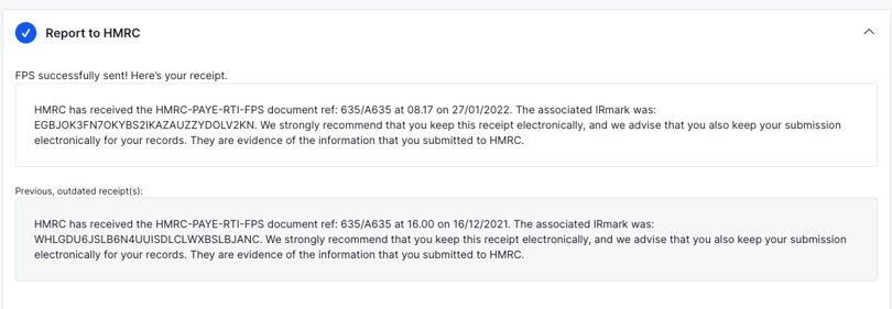 most recent submission