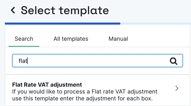 Flat Rate VAT adjustment template